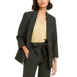 Bar III‎ Womens XXS Pinstripe Open-Front Blazer Notch Collar Roll Sleeve $119
